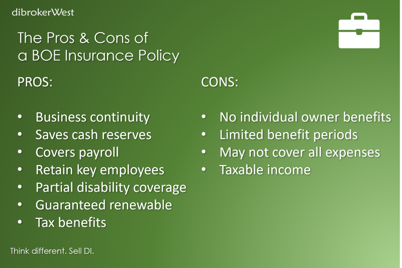 pros and cons of business overhead expense disability insurance policy